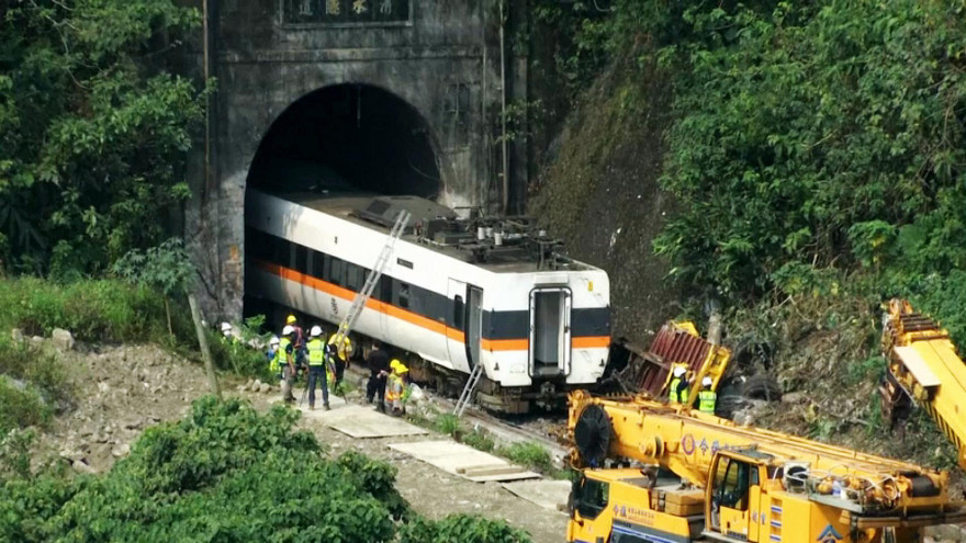 Hiện trường vụ tai nạn. Ảnh: CGTN