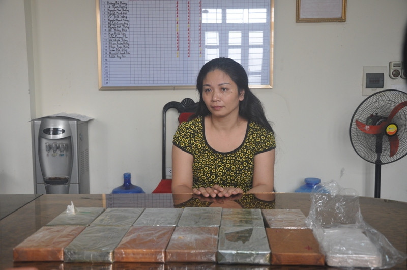 Đối tượng Mai Quỳnh Tho tại cơ quan công an