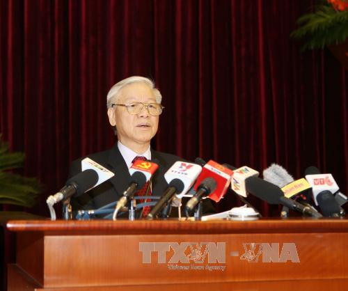 Tổng Bí thư Nguyễn Phú Trọng phát biểu khai mạc Hội nghị. Ảnh: Trí Dũng/TTXVN