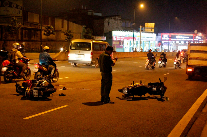 Hiện trường tai nạn.