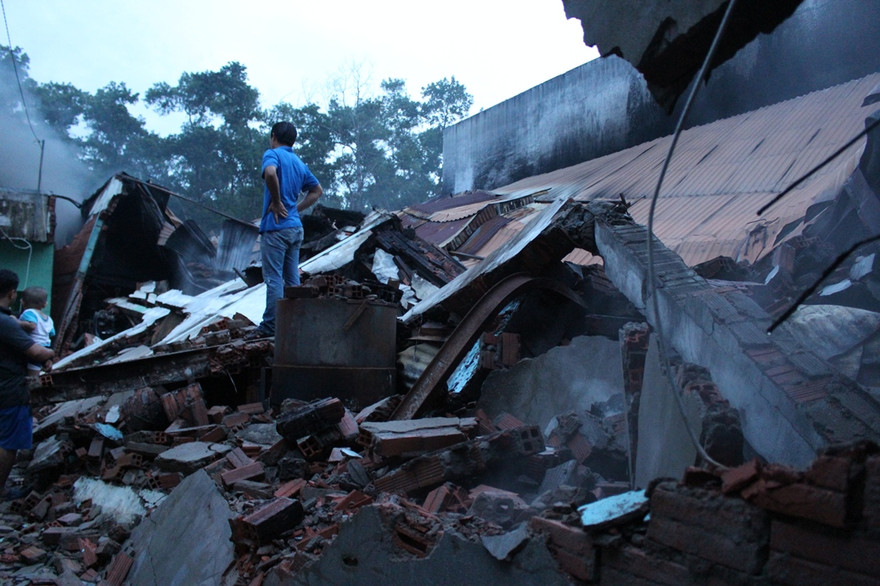 Hiện trường vụ cháy.