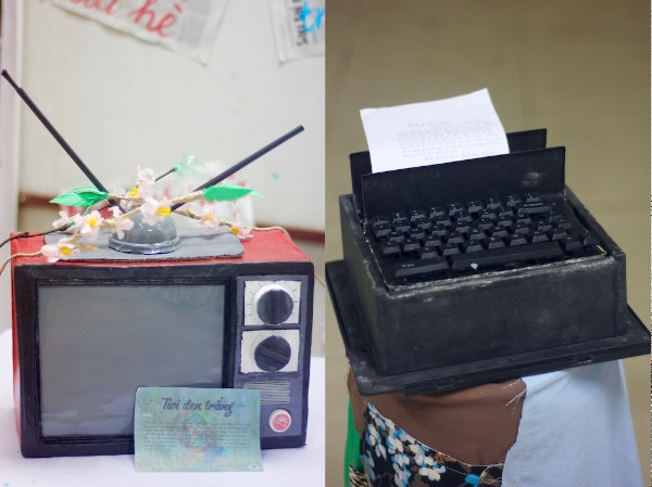 Tìm về tuổi thơ thời bao cấp với đồ tái chế