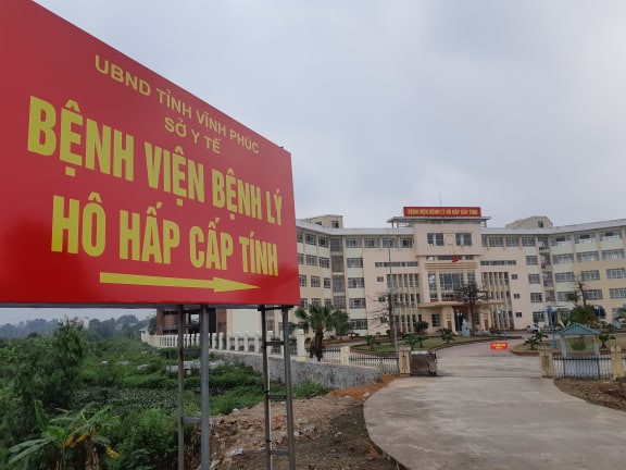 Trường Trung cấp Văn hóa nghệ thuật Vĩnh Phúc làm bệnh viện dã chiến 300 giường. Ảnh: Minh Đức