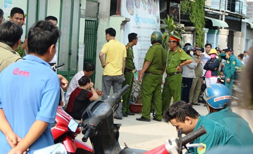 Cảnh sát phong tỏa hiện trường. Ảnh: Vnexpress