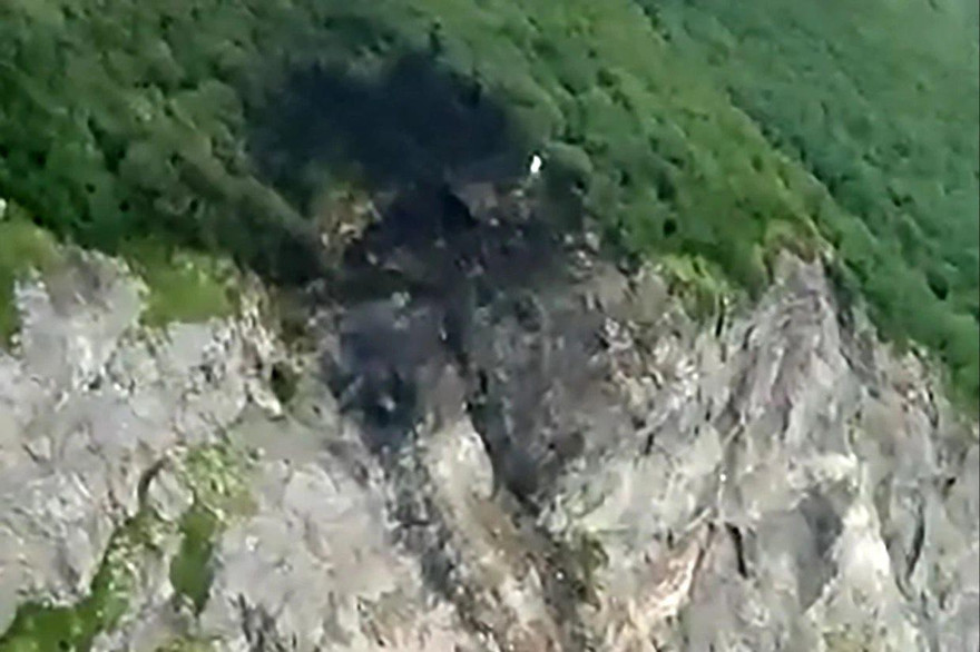 Vị trí nơi máy bay gặp nạn. Ảnh: Getty