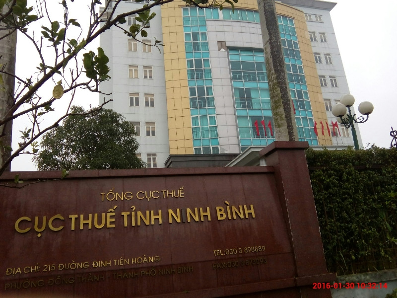 Trụ sở Cục thuế tỉnh Ninh Bình. Ảnh: MĐ