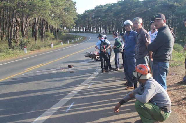 Hiện trường vụ tai nạn.