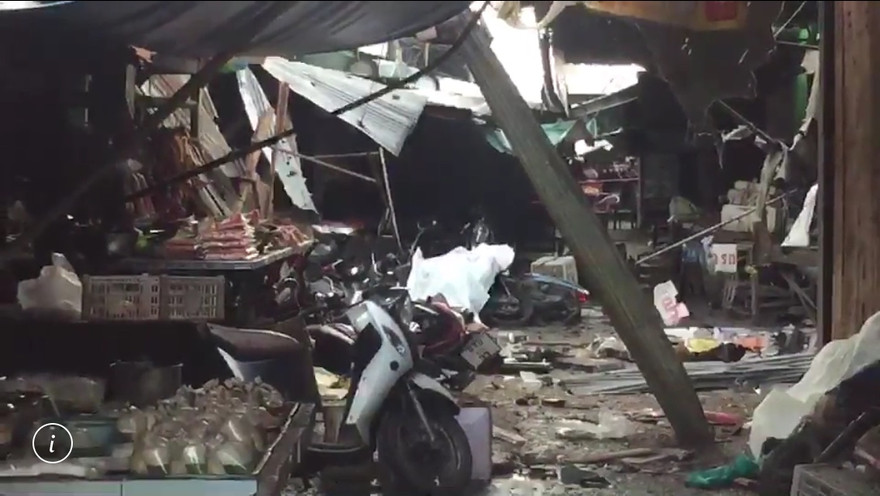 Hiện trường vụ đánh bom. Ảnh: Nation