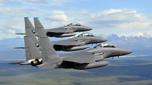 Máy bay tiêm kích F-15K của không quân Hàn Quốc. Ảnh: Yonhap