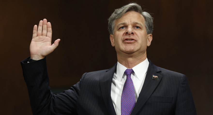 Ông Christopher Wray. Ảnh: AP
