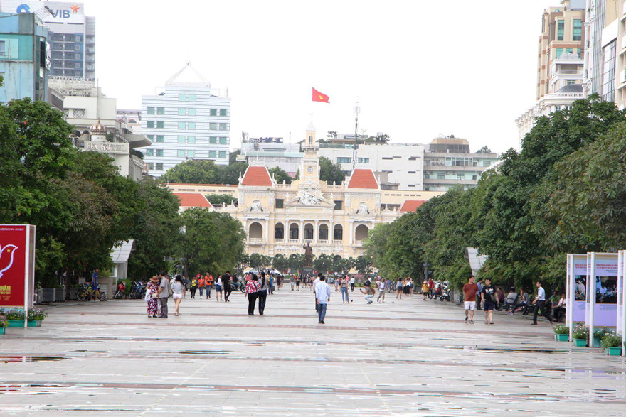 Lễ xuất quân tham dự SEA Games 29 được tổ chức trên đường Nguyễn Huệ vào sáng 6/8.