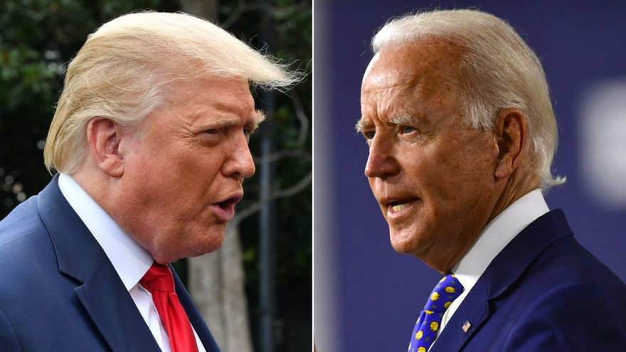 Tổng thống Trump (trái) và cựu Phó Tổng thống Biden (phải). Ảnh: Getty