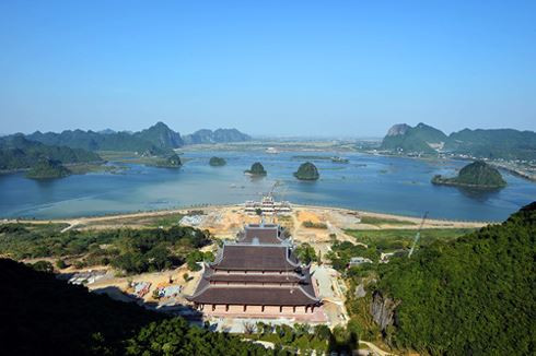 Chùa Tam Chúc, nơi diễn ra Đại lễ Vesak 2019. Ảnh: M.Đ