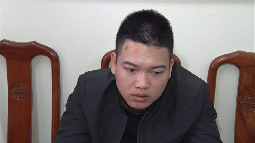 Lâm tại cơ quan công an. Ảnh: C.A