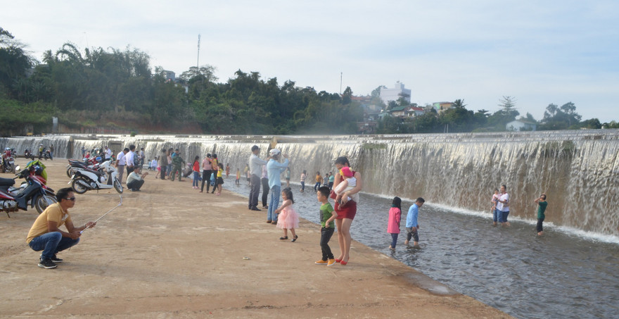 Hiện trường nơi xảy ra vụ đuổi nước