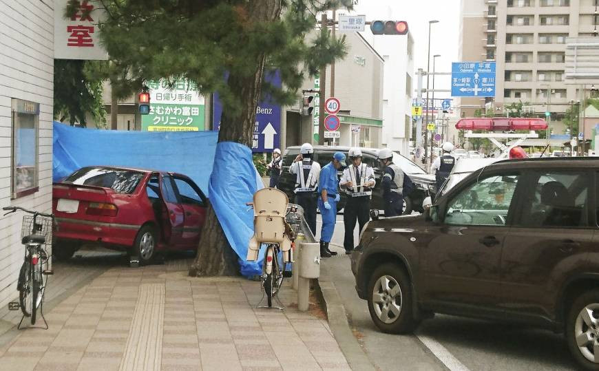 Hiện trường vụ tai nạn. Ảnh: Kyodo