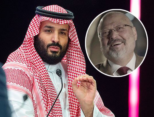 Thái tử Mohammed bin Salman (ảnh lớn) và nhà báo Jamal Khashoggi (ảnh nhỏ).