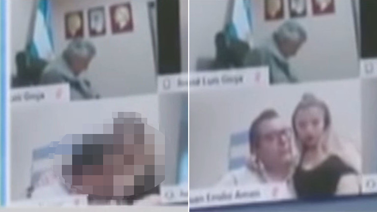 Nghị sĩ Argentina làm động tác nhạy cảm khi đang họp trực tuyến. 