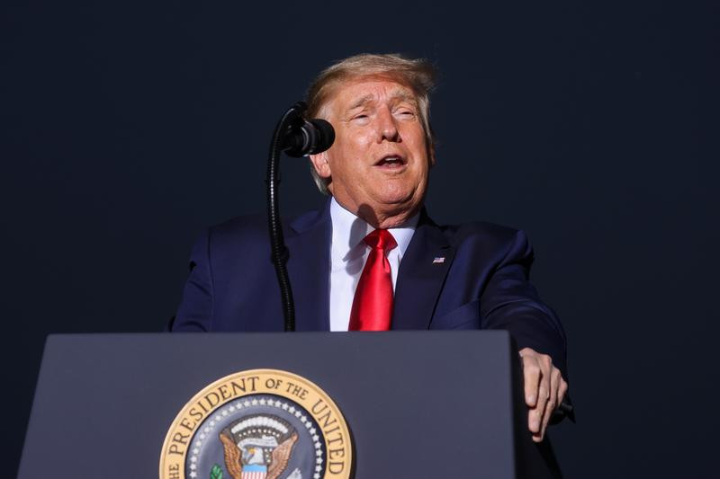 Ông Trump phát biểu ở Nevada hôm 12/9. Ảnh: Reuters