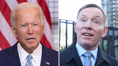Ông Joe Biden (trái) và nghị sĩ Anh Chris Bryant (phải). 