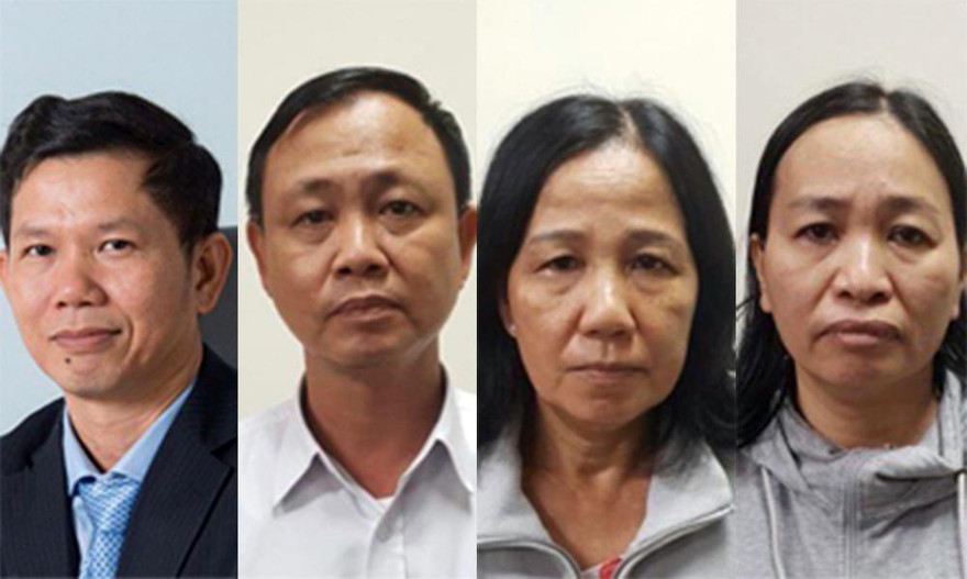 Các bị can trong vụ án. Ảnh: C.A