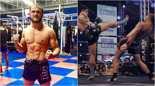 Võ sĩ Rafael Fiziev và pha né đòn ảo diệu.