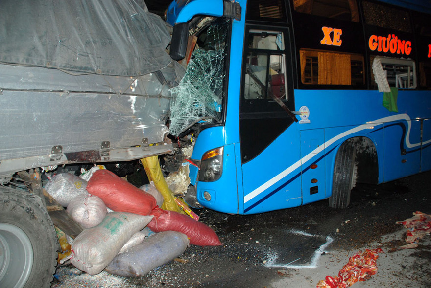 Hiện trường vụ tai nạn. ảnh: Đức Thịnh