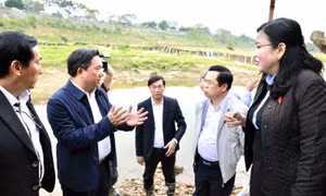 Đoàn công tác của Ủy ban Khoa học, Công nghệ và Môi trường của Quốc hội kiểm tra hiện trạng sự cố cầu Sông Lô