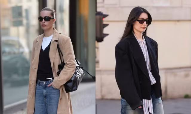 Quần jeans ống rộng đang lên xu hướng, mặc với kiểu áo khoác nào đẹp nhất?