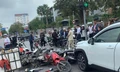 Tài xế ô tô 62 tuổi nghi đạp nhầm chân gây tai nạn cho 12 xe máy đang chờ đèn đỏ ở Hải Phòng