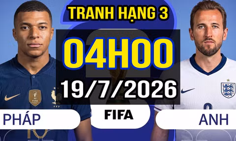 TIN NÓNG WORLD CUP 2026: Nhận định – Dự đoán trận TRANH HẠNG 3: PHÁP vs ANH