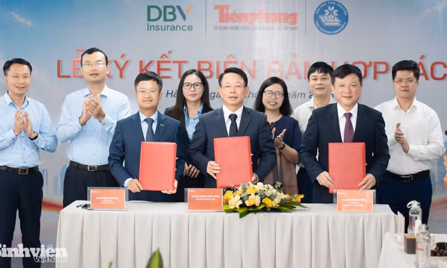 Báo Tiền Phong ký kết hợp tác cùng Đại học Thái Nguyên và Tập đoàn Bảo hiểm DBV