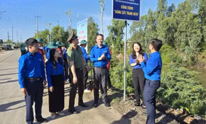 Khánh thành công trình 'Hàng cây thanh niên' 