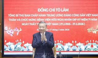 Phát biểu của Tổng Bí thư đến thăm, chúc mừng y, bác sĩ Bệnh viện Hữu nghị