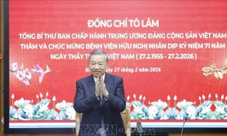 Phát biểu của Tổng Bí thư đến thăm, chúc mừng y, bác sĩ Bệnh viện Hữu nghị