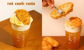 Trà chuối chiên khiến nhiều bạn trẻ tò mò: Vừa được giải khát, vừa được ăn vặt