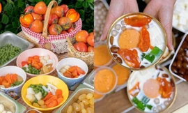 “Ngôi sao" ẩm thực mùa Thu: Chè hồng dầm khiến giới trẻ mê mẩn vì "ê hề" topping