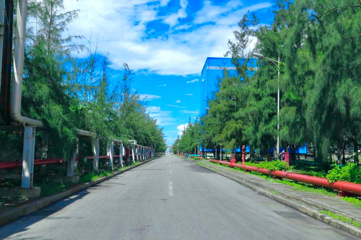 Tại mỗi nhà máy của Công ty, cây xanh chiếm trên 15% diện tích, góp phần xanh hóa không gian, giảm tiếng ồn, rung, nhiệt và bức xạ trong quá trình vận hành nha-may-1.jpg