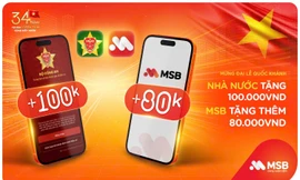 MSB tặng thêm 80.000 vnđ cho người dân