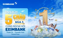 'Du lịch 5 châu cùng ngoại hối Eximbank - mùa 3': Cơ hội vàng khám phá thế giới