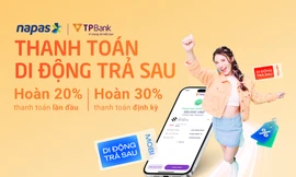 Hoàn tới 30% khi thanh toán hóa đơn điện thoại trả sau cùng NAPAS và TPBank