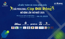 Pickleball Đồi Rồng mở rộng 2025: Giải đấu mở rộng lần đầu tiên quy tụ hàng trăm VĐV tham gia