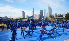 60.000 học sinh lập kỷ lục kép Việt Nam và thế giới với màn đồng diễn võ nhạc Vovinam ấn tượng