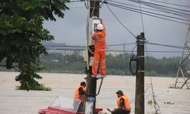 EVNCPC: Khẩn cấp khắc phục hậu quả mưa lũ, đảm bảo an toàn điện cho người dân
