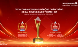 Sản phẩm Techcombank sinh lời tự động giành giải vàng Stevie Awards