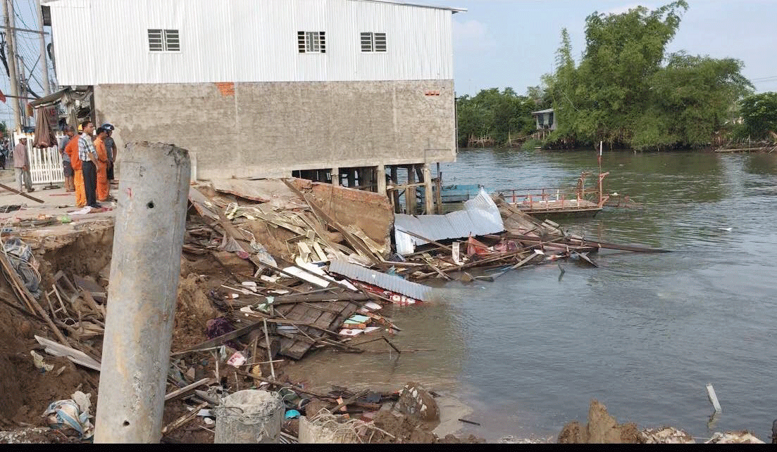 Khu vực nơi xảy ra vụ sạt lở.