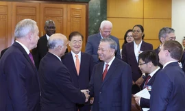 Tổng Bí thư tiếp trưởng đoàn chính đảng các nước dự 80 năm Quốc khánh Việt Nam