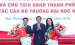 Ông Bùi Xuân Hải (trái ảnh) được bổ nhiệm giữ chức vụ Bí thư Đảng ủy, Hiệu trưởng Trường Đại học Hải Phòng.