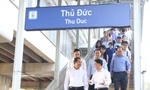 Lãnh đạo TPHCM đi metro dự lễ ra mắt Trung tâm Phục vụ hành chính công 