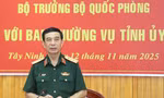 Bộ trưởng Quốc phòng Phan Văn Giang làm việc với Ban Thường vụ Tỉnh ủy Tây Ninh